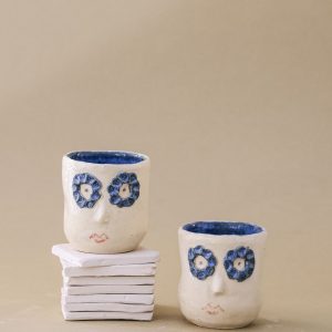 Set de tazas con rostro