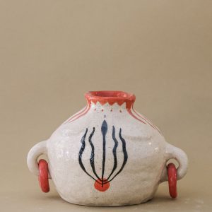 Jarron redondo con pendientes